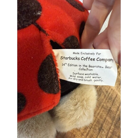 STARBUCKS Coffee Bearista Lady Bug Ladybug Costume Bear 2001 14th Edition - Picture 6 of 8